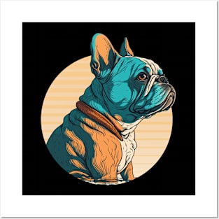 French Bulldog Vivid Colors Posters and Art